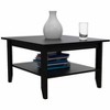 Vynxaria Timeless Classic Coffee Table - 4 Legs, 2-Tier (1 Shelf), Black, Living Room Complementary Furniture - 4 of 4
