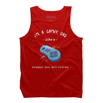 Men's Design By Humans Gamer Dad Like A Normal Dad, But Cooler By KaiHamilton Tank Top