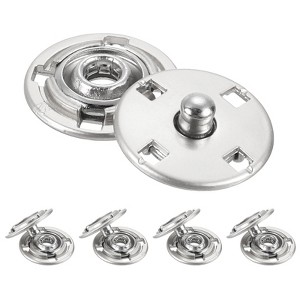 Unique Bargains Alloy Invisible Durable High Hardness Buckle Fasteners Press Studs Buttons 5 Pcs - 1 of 4