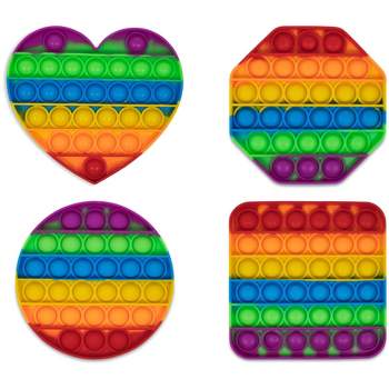 Toynk Pop Fidget Toys Rainbow Bubble Popping Game | Set of 4