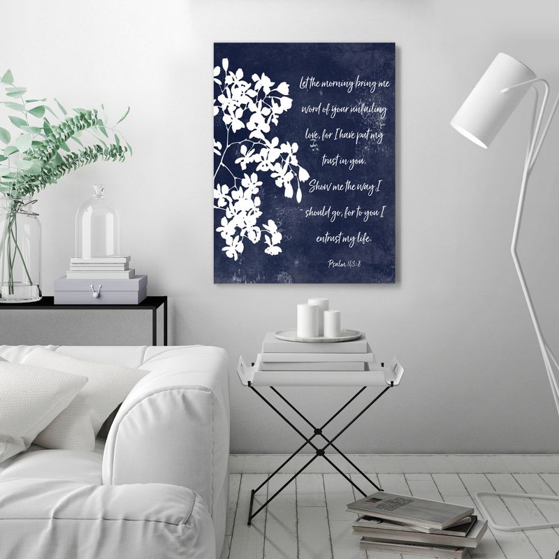 Americanflat Botanical Quotes Wall Art Room Decor - Psalm 143 8 by Lisa Nohren, 2 of 7
