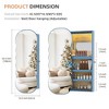 Fredees Jewelry Armoires with LED Lights, Hanging Lockable Wavy Mirror Cabinet & Jewelry Organizer, Frameless Mirror with Storage - 2 of 4