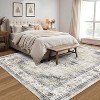 Acekool 8x10 Washable Vintage Area Rug, Non-Slip Oriental Medallion Floral Carpet, Non-Shedding Traditional Rug for Living Room, Bedroom - 3 of 4