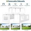 10 X 20Ft Pop Up Canopy Tent, Wedding Party Tent with 6 Removable Sidewalls, Waterproof and UV Protection 50+ Outdoor Canopy Gazebo for Weddings - 4 of 4