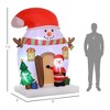 NAYSAYE 7.5FT Christmas Inflatable Snowman House With Santa Tree And Gift Boxes Holiday Decoration For Yard And Home, Multicolor, 73.6"*36.2"*89.8" - 2 of 4