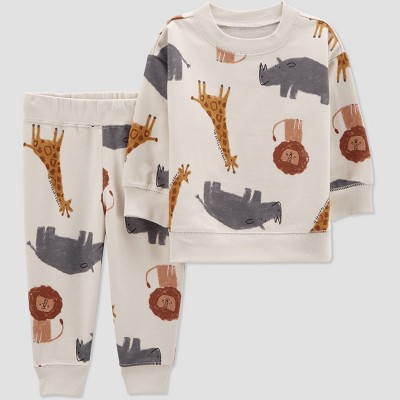 Image of Carter's Just One You® Baby Boys' Safari Top & Bottom Set - Tan 9M