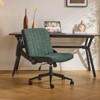 Karl Home | Speckled Chenille Swivel Chair With Flip-Up Arms For Cross-Legged - 2 of 4