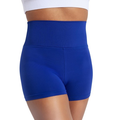 Capezio Royal Blue Women's Team Basics High Waisted Shorts, X-small : Target