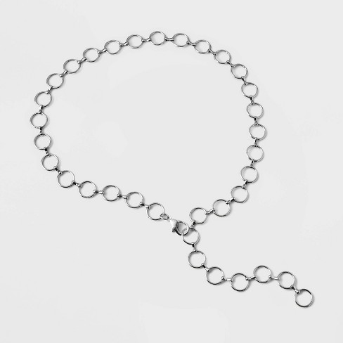 Silver Circle Chain Belt, Accessories