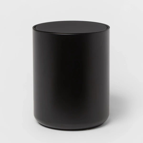 Metal Waste Can, Black