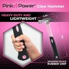 Pink Power 16oz Small Pink Hammer - All Purpose Mini Claw Hammer for Womens DIY and Craft with Slip Resistant Handle for Girls Ladies Tools - 4 of 4