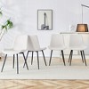 NicBex Modern Dining Chairs Set of 4, Comfy Widened Cushion Faux Leather Seats, Metal Legs for Kitchen/Office/Bedroom - 2 of 4