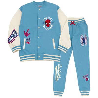 Marvel Spider-man Toddler Boys Varsity Bomber Jacket Red 5t : Target