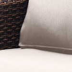 beige cushion/brown wicker