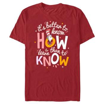 Men's Dr. Seuss The Cat in the Hat It's Better to Know Quote T-Shirt