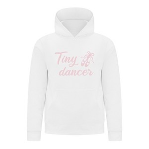 Everyday Kids Ballerina Tiny Dancer Girls Pullover Hoodie – Pink Ballet Slippers Sweatshirt - 1 of 4