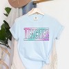 Simply Sage Market Teacher Checkered Colorful Garment Dyed Tee - 3 of 4