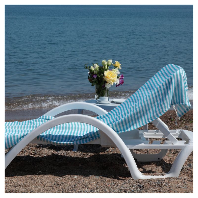 Fun in the Sun Pestemal Beach Towel Turquoise - Linum Home Textiles, 5 of 6