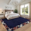 Modern Checkered Bordered Area Rug Machine Washable Rug Low Pile Throw Carpet Non Slip Non Shedding Floor Cover - 3 of 4