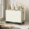 LunaLulinlk Knife Block Holder, Kitchen Knife Holder, Magnetic Chopsticks Cage Chopping Board Knife One Storage Rack - 4 of 4
