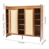 YIYIBYUS Rattan Shoe Cabinet with Doors Freestanding Shoe Bench For Entryway - 5 Layers - 4 of 4