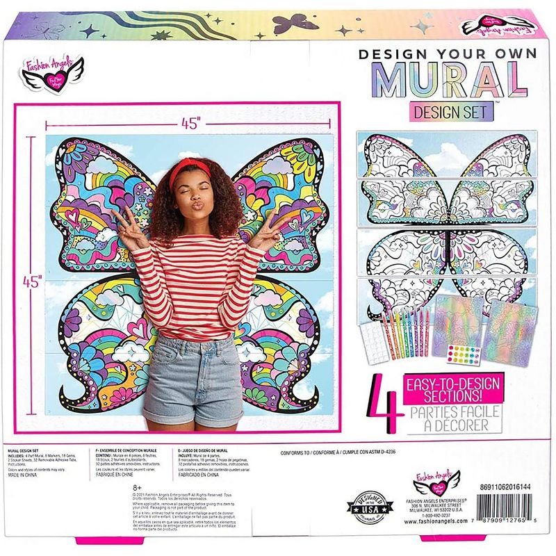 Fashion Angels Fashion Angels DIY Mural Design Set - Butterfly Wings, 3 of 5