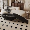 47'' Oval Solid Wood Veneer Coffee Table,Modern MDF Wood Coffee Table for Apartment Bedroom,Accent Tea Table for Living Room Office-Coolbibila - 2 of 4