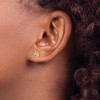 Black Bow Jewelry 7mm Diamond Cut Sand Dollar Post Earrings in 14k Yellow Gold - 3 of 4