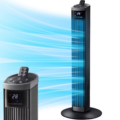 Musment Tower Fan, Tower Fan, Oscillating Bladeless, 3 Speeds & Modes, Quiet Cooling & 12-Hour Timer, LED Display – Portable Fan for Home & Office