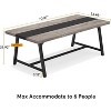 Okak Modern Large Executive Desk Office Computer Desk with Thick Metal Frame,Spacious Business Conference Table for Office,Studio - 4 of 4