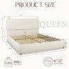 Brafab Queen Boucle Bed Frame, Upholstered Cloud Bed Frame with Headboard, Rounded Corners Design & Easy Assembly – Modern Platform Fluffy Bed,Cream - 2 of 4