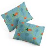 Deny Designs H Miller Ink Illustration Tennis Rackets Roses Kids' Comforter and Sham Set Blue - 4 of 4