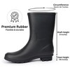 Alpine Swiss Reya Womens Waterproof Mid Calf Rain Boots | Tall Rubber Garden Boots | Anti-Slip Outdoor Work Mud Boot | Wellington Boots Rain Shoes - 4 of 4