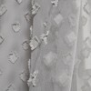 Set of 2 84"x38" Diamond Clipped Jacquard Grommet Sheer Window Curtain Panels - 3 of 4