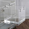 Transparent acrylic hook bird bathtub, thickened hanging bathtub bird supplies parrot large parrot shower cage accessories - 2 of 4
