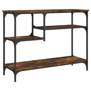 vidaXL Console Table with Shelves Behind Sofa Entry Desk Living Room Furniture - 1 of 4