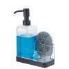 iDESIGN Forma Plastic Soap & Sponge Sink Organizer Caddy Clear/Matte Black: Stainless Steel, Hand Wash, Kitchen Storage - 3 of 4