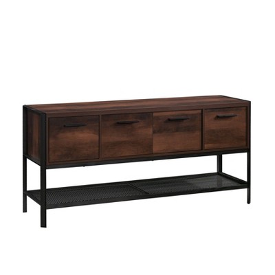 Briarbrook Office Credenza Barrel Oak - Sauder: Industrial Style, Laminated Surface, Metal Frame, 2-Drawer Storage