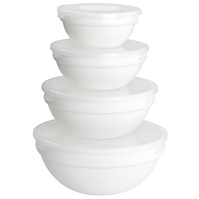 SR 8 oz. Round White Plastic Bowl Set (B08) - 240/Case