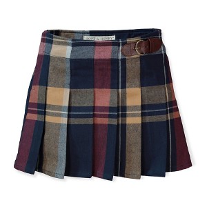 Hope & Henry Girls' Pleated Skirt with Buckle Detail, Toddler - 1 of 4