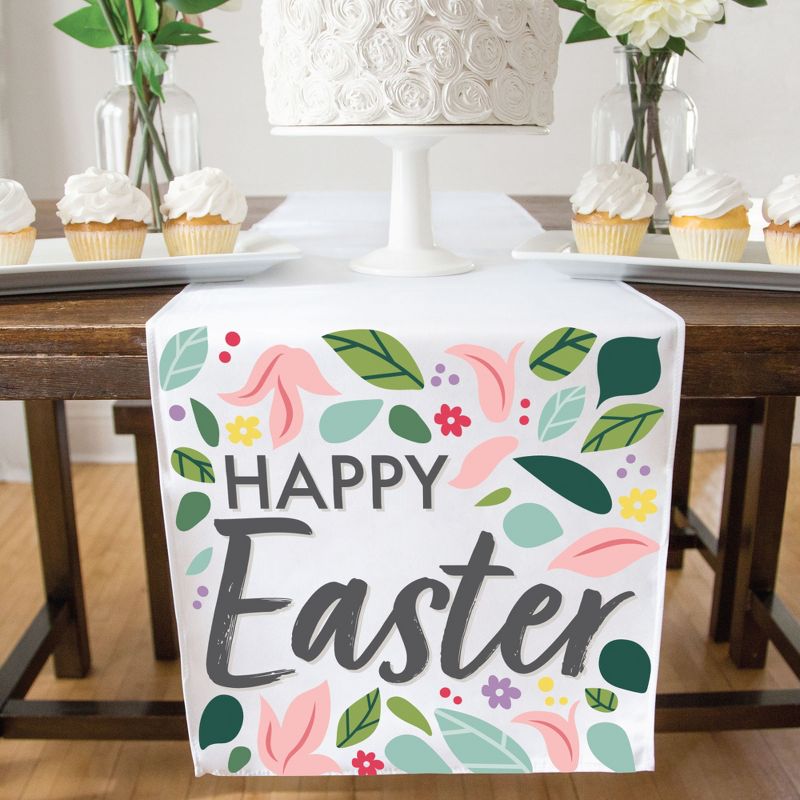 Big Dot of Happiness Happy Easter - Holiday Party Dining Tabletop Decor - Cloth Table Runner - 13 x 70 inches, 3 of 6