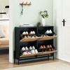 Natural Rattan  Shoe Cabinet Organizer Freestanding - 4 of 4
