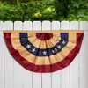 Northlight Tea-Stained Pleated USA Patriotic Bunting Flag - 48" x 24" - 3 of 4