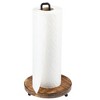 Enlea Modern Farmhouse Paper Towel Holders for Kitchen, Vintage Wire and Wood Countertop Paper Towel Holder - 2 of 2