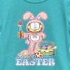 Girl's Garfield Happy Easter Bunny Ears Cat T-Shirt - 2 of 4