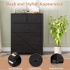 5-Drawer Dresser - Tall Wooden Chest with Deep Drawers & Metal Knobs, Modern Storage for Kids' Bedroom, Entryway, and Hallway - 4 of 4