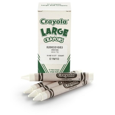 Crayola Large Crayons 12 Pack White 52-0033-053