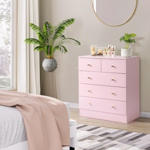 KTMBDW Modern 5-Drawer Dresser for Bedroom, Living Room - 1 of 4
