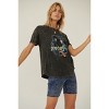 Slickblue Retro Astronaut Graphic Tee, "Spaced Out" Design, Mineral Washed Charcoal, Cotton, S - 2 of 4