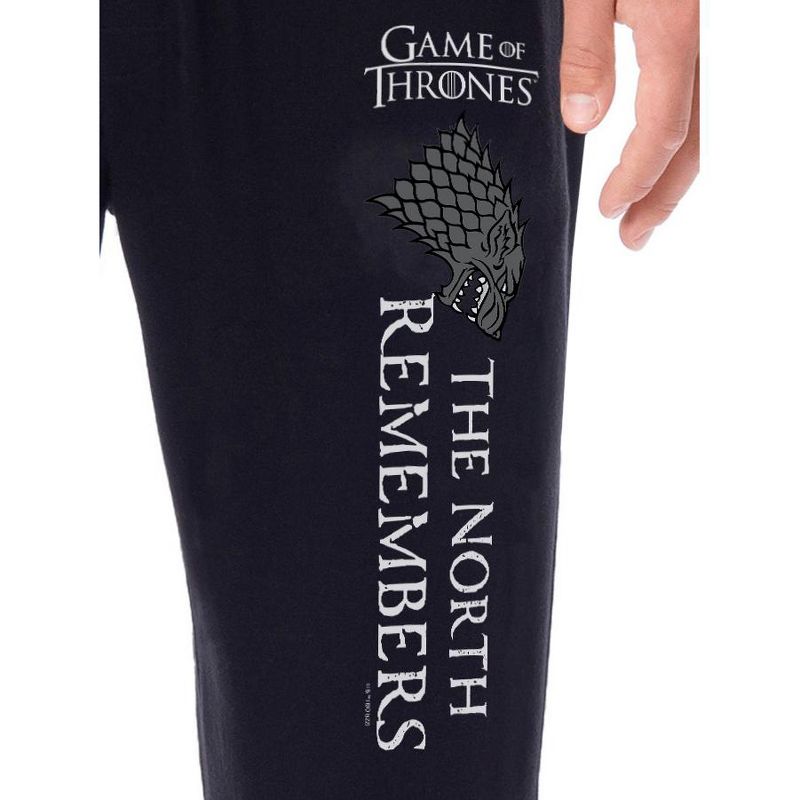 Game Of Thrones Mens' TV Series The North Remembers Sleep Pajama Pants Black, 2 of 4